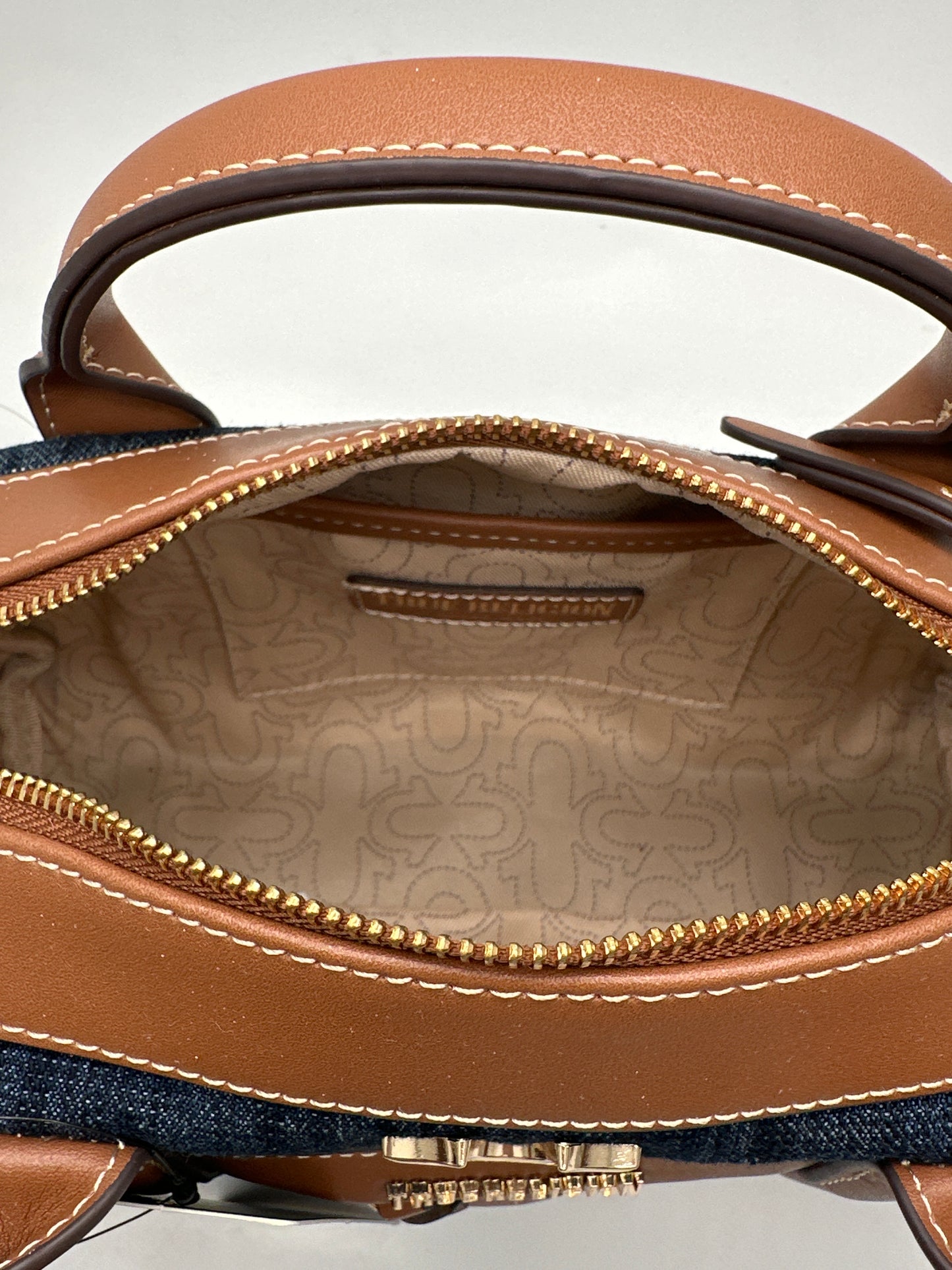 TRUE RELIGION, mini Satchel dark denim crossbody