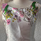 Vestido blanco con flores. Talla M