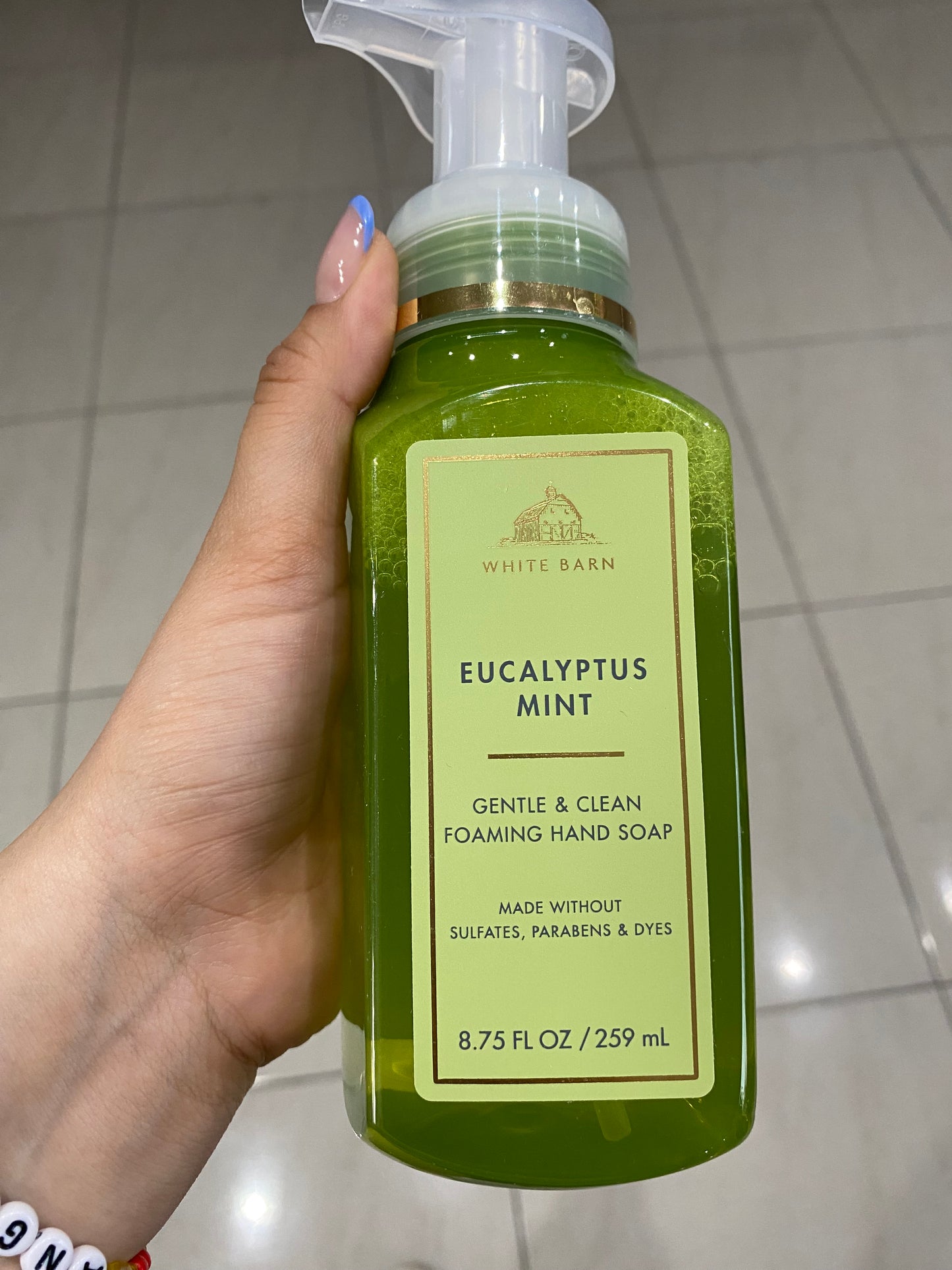 Eucalyptus mint jabón espumoso bath and body