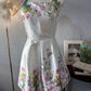 Vestido blanco con flores. Talla M