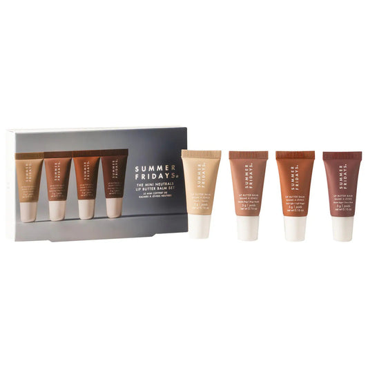 Summer Fridays the mini neutrals lip butter balm set