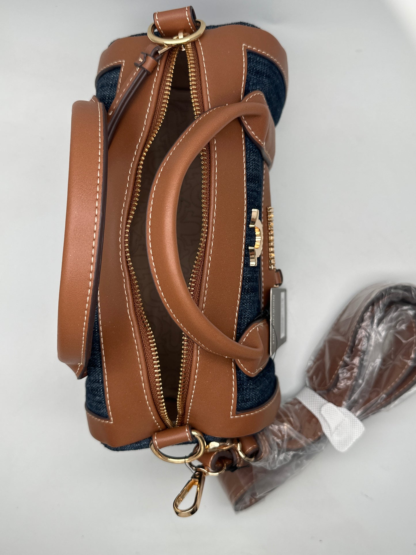 TRUE RELIGION, mini Satchel dark denim crossbody