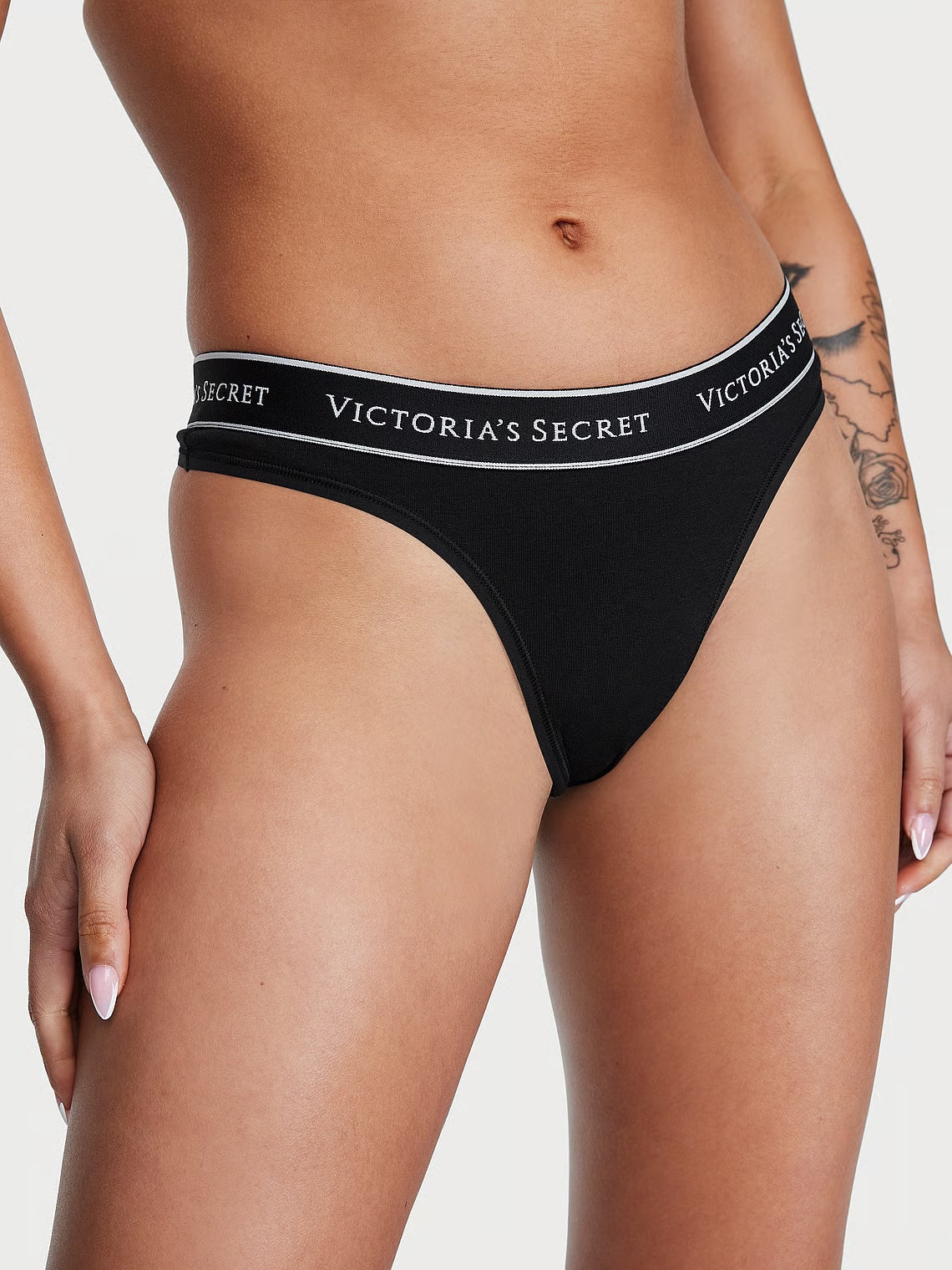 Victoria’s Secret Logo Cotton Thong Panty