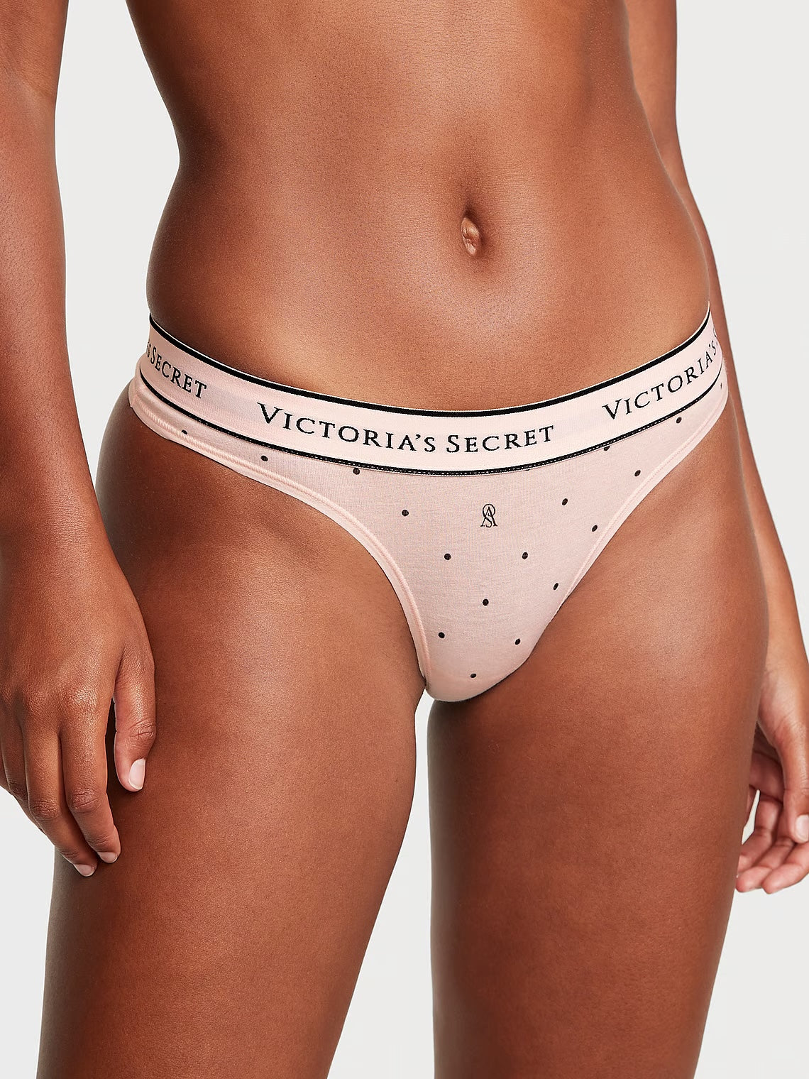 Victoria’s Secret Logo Cotton Thong Panty