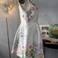 Vestido blanco con flores. Talla M