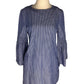 Vestido azul con rayas blancas (XS)