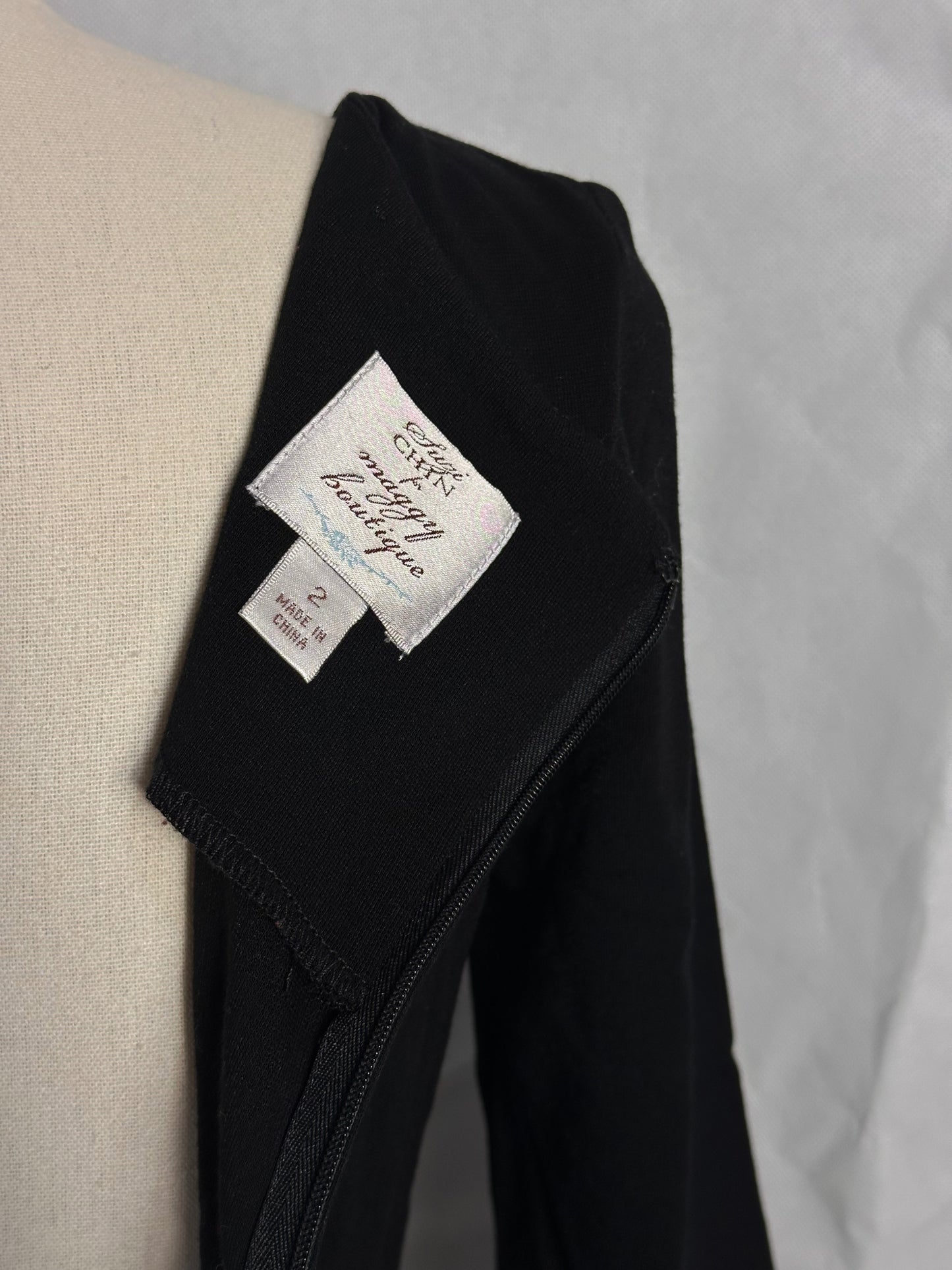Vestido corto negro (talla S)