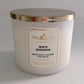 White Gardenia, vela de 3 pabilos.